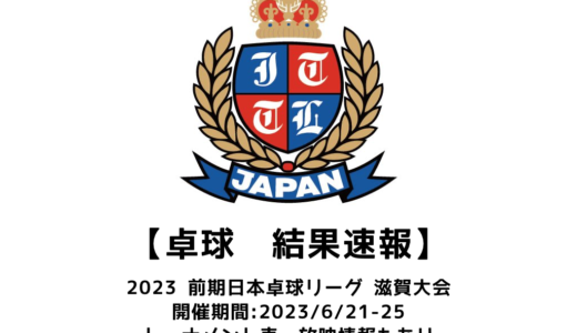 【2023年度 前期日本卓球リーグ 滋賀大会：結果速報】男子1部は協和キリン、女子1部はデンソーが優勝！