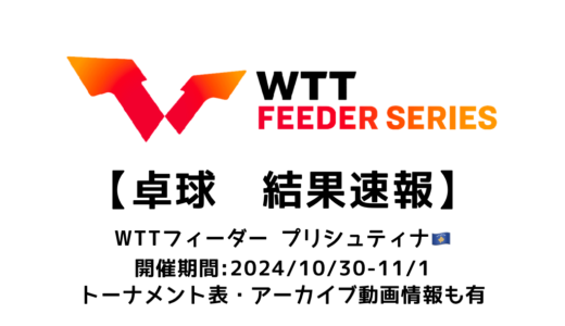 【卓球 WTTフィーダー プリシュティナ 2024：結果速報】女子Sで横井咲桜、女子Dで横井咲桜/青木咲智が優勝！