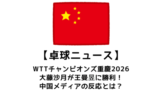 【卓球ニュース】王曼昱が大藤沙月に0-3で敗戦、中国メディアの反応をまとめました